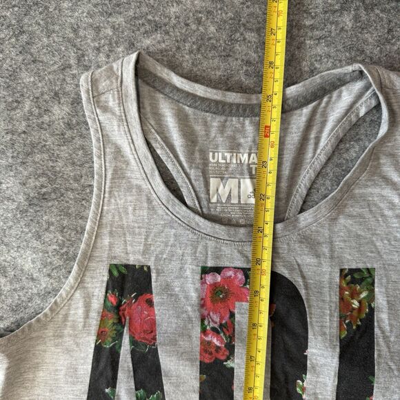 Adidas Ultimate Tank Graphic Racerback Tank Women’s Size Medium | Gray - Picture 5 of 5